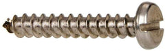 Value Collection - #8 Pan Head Slotted Sheet Metal Screw - Stainless Steel, 1" Length Under Head, Grade 316 - Apex Tool & Supply
