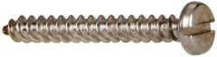 Value Collection - #8 Pan Head Slotted Sheet Metal Screw - Stainless Steel, 1-1/4" Length Under Head, Grade 316 - Apex Tool & Supply
