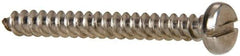 Value Collection - #8 Pan Head Slotted Sheet Metal Screw - Stainless Steel, 1-1/2" Length Under Head, Grade 316 - Apex Tool & Supply