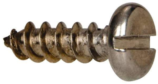 Value Collection - #10 Pan Head Slotted Sheet Metal Screw - Stainless Steel, 5/8" Length Under Head, Grade 316 - Apex Tool & Supply