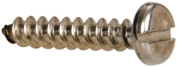 Value Collection - #10 Pan Head Slotted Sheet Metal Screw - Stainless Steel, 1" Length Under Head, Grade 316 - Apex Tool & Supply