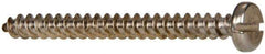 Value Collection - #10 Pan Head Slotted Sheet Metal Screw - Stainless Steel, 2" Length Under Head, Grade 316 - Apex Tool & Supply