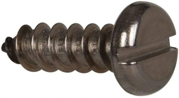 Value Collection - #12 Pan Head Slotted Sheet Metal Screw - Stainless Steel, 3/4" Length Under Head, Grade 316 - Apex Tool & Supply