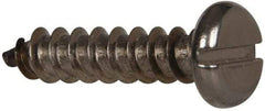 Value Collection - #12 Pan Head Slotted Sheet Metal Screw - Stainless Steel, 1" Length Under Head, Grade 316 - Apex Tool & Supply