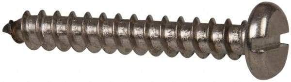 Value Collection - #12 Pan Head Slotted Sheet Metal Screw - Stainless Steel, 1-1/2" Length Under Head, Grade 316 - Apex Tool & Supply