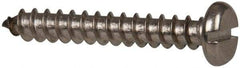 Value Collection - #12 Pan Head Slotted Sheet Metal Screw - Stainless Steel, 1-1/2" Length Under Head, Grade 316 - Apex Tool & Supply