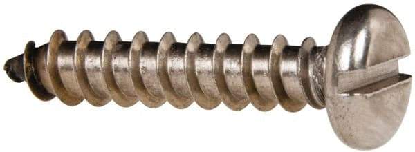 Value Collection - #14 Pan Head Slotted Sheet Metal Screw - Stainless Steel, 1-1/4" Length Under Head, Grade 316 - Apex Tool & Supply