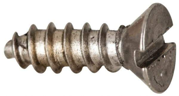 Value Collection - #4 Flat Head Slotted Sheet Metal Screw - Stainless Steel, 3/8" OAL, Grade 316 - Apex Tool & Supply