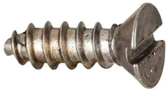 Value Collection - #4 Flat Head Slotted Sheet Metal Screw - Stainless Steel, 3/8" OAL, Grade 316 - Apex Tool & Supply