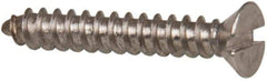Value Collection - #4 Flat Head Slotted Sheet Metal Screw - Stainless Steel, 3/4" OAL, Grade 316 - Apex Tool & Supply