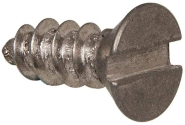Value Collection - #6 Flat Head Slotted Sheet Metal Screw - Stainless Steel, 3/8" OAL, Grade 316 - Apex Tool & Supply