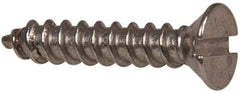Value Collection - #6 Flat Head Slotted Sheet Metal Screw - Stainless Steel, 3/4" OAL, Grade 316 - Apex Tool & Supply