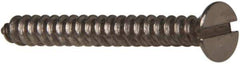 Value Collection - #6 Flat Head Slotted Sheet Metal Screw - Stainless Steel, 1-1/4" OAL, Grade 316 - Apex Tool & Supply