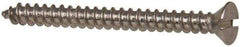 Value Collection - #6 Flat Head Slotted Sheet Metal Screw - Stainless Steel, 1-1/2" OAL, Grade 316 - Apex Tool & Supply