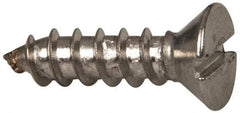 Value Collection - #8 Flat Head Slotted Sheet Metal Screw - Stainless Steel, 5/8" OAL, Grade 316 - Apex Tool & Supply