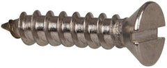 Value Collection - #8 Flat Head Slotted Sheet Metal Screw - Stainless Steel, 3/4" OAL, Grade 316 - Apex Tool & Supply