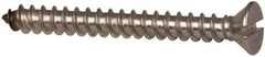 Value Collection - #8 Flat Head Slotted Sheet Metal Screw - Stainless Steel, 1-1/2" OAL, Grade 316 - Apex Tool & Supply