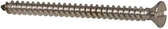 Value Collection - #8 Flat Head Slotted Sheet Metal Screw - Stainless Steel, 2" OAL, Grade 316 - Apex Tool & Supply