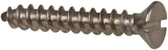 Value Collection - #10 Flat Head Slotted Sheet Metal Screw - Stainless Steel, 1-1/4" OAL, Grade 316 - Apex Tool & Supply