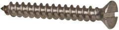 Value Collection - #10 Flat Head Slotted Sheet Metal Screw - Stainless Steel, 1-1/2" OAL, Grade 316 - Apex Tool & Supply