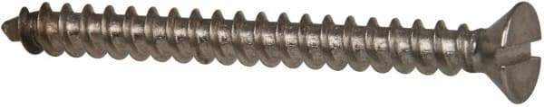 Value Collection - #10 Flat Head Slotted Sheet Metal Screw - Stainless Steel, 2" OAL, Grade 316 - Apex Tool & Supply