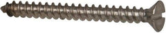 Value Collection - #10 Flat Head Slotted Sheet Metal Screw - Stainless Steel, 2" OAL, Grade 316 - Apex Tool & Supply