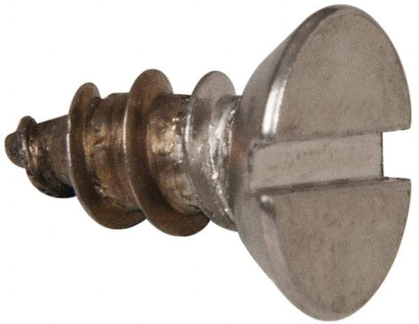 Value Collection - #12 Flat Head Slotted Sheet Metal Screw - Stainless Steel, 1/2" OAL, Grade 316 - Apex Tool & Supply