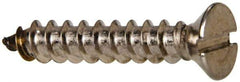 Value Collection - #12 Flat Head Slotted Sheet Metal Screw - Stainless Steel, 1-1/4" OAL, Grade 316 - Apex Tool & Supply