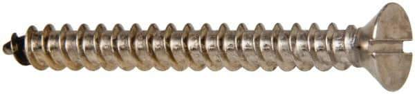Value Collection - #12 Flat Head Slotted Sheet Metal Screw - Stainless Steel, 2" OAL, Grade 316 - Apex Tool & Supply