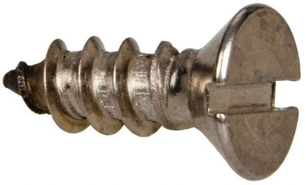 Value Collection - #14 Flat Head Slotted Sheet Metal Screw - Stainless Steel, 3/4" OAL, Grade 316 - Apex Tool & Supply