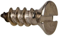 Value Collection - #14 Flat Head Slotted Sheet Metal Screw - Stainless Steel, 3/4" OAL, Grade 316 - Apex Tool & Supply