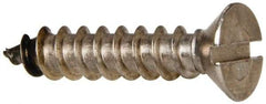 Value Collection - #14 Flat Head Slotted Sheet Metal Screw - Stainless Steel, 1-1/4" OAL, Grade 316 - Apex Tool & Supply