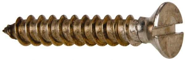 Value Collection - #14 Flat Head Slotted Sheet Metal Screw - Stainless Steel, 1-1/2" OAL, Grade 316 - Apex Tool & Supply