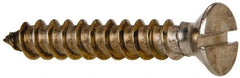 Value Collection - #14 Flat Head Slotted Sheet Metal Screw - Stainless Steel, 1-1/2" OAL, Grade 316 - Apex Tool & Supply