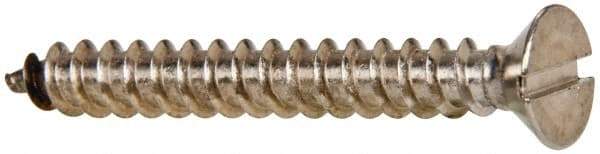 Value Collection - #14 Flat Head Slotted Sheet Metal Screw - Stainless Steel, 2" OAL, Grade 316 - Apex Tool & Supply