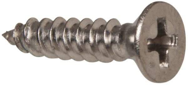Value Collection - #4 Flat Head Phillips Sheet Metal Screw - Stainless Steel, 1/2" OAL, Grade 316 - Apex Tool & Supply