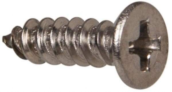 Value Collection - #6 Flat Head Phillips Sheet Metal Screw - Stainless Steel, 3/8" OAL, Grade 316 - Apex Tool & Supply