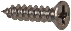 Value Collection - #6 Flat Head Phillips Sheet Metal Screw - Stainless Steel, 5/8" OAL, Grade 316 - Apex Tool & Supply