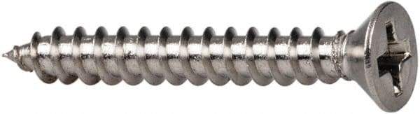 Value Collection - #6 Flat Head Phillips Sheet Metal Screw - Stainless Steel, 1" OAL, Grade 316 - Apex Tool & Supply