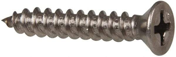 Value Collection - #8 Flat Head Phillips Sheet Metal Screw - Stainless Steel, 1" OAL, Grade 316 - Apex Tool & Supply
