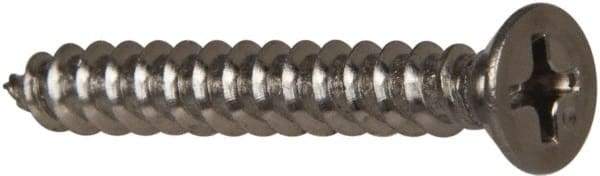 Value Collection - #8 Flat Head Phillips Sheet Metal Screw - Stainless Steel, 1-1/4" OAL, Grade 316 - Apex Tool & Supply
