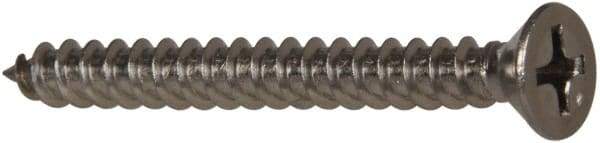 Value Collection - #8 Flat Head Phillips Sheet Metal Screw - Stainless Steel, 1-1/2" OAL, Grade 316 - Apex Tool & Supply