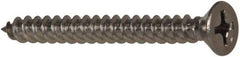 Value Collection - #8 Flat Head Phillips Sheet Metal Screw - Stainless Steel, 1-1/2" OAL, Grade 316 - Apex Tool & Supply
