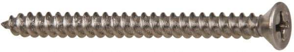 Value Collection - #8 Flat Head Phillips Sheet Metal Screw - Stainless Steel, 2" OAL, Grade 316 - Apex Tool & Supply
