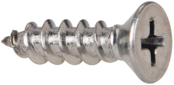 Value Collection - #10 Flat Head Phillips Sheet Metal Screw - Stainless Steel, 3/4" OAL, Grade 316 - Apex Tool & Supply