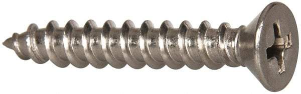 Value Collection - #10 Flat Head Phillips Sheet Metal Screw - Stainless Steel, 1-1/4" OAL, Grade 316 - Apex Tool & Supply