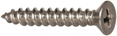 Value Collection - #10 Flat Head Phillips Sheet Metal Screw - Stainless Steel, 1-1/4" OAL, Grade 316 - Apex Tool & Supply