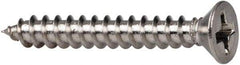 Value Collection - #10 Flat Head Phillips Sheet Metal Screw - Stainless Steel, 2" OAL, Grade 316 - Apex Tool & Supply