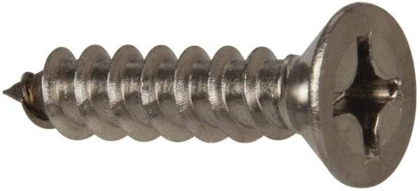 Value Collection - #12 Flat Head Phillips Sheet Metal Screw - Stainless Steel, 1" OAL, Grade 316 - Apex Tool & Supply