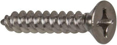 Value Collection - #12 Flat Head Phillips Sheet Metal Screw - Stainless Steel, 1-1/4" OAL, Grade 316 - Apex Tool & Supply